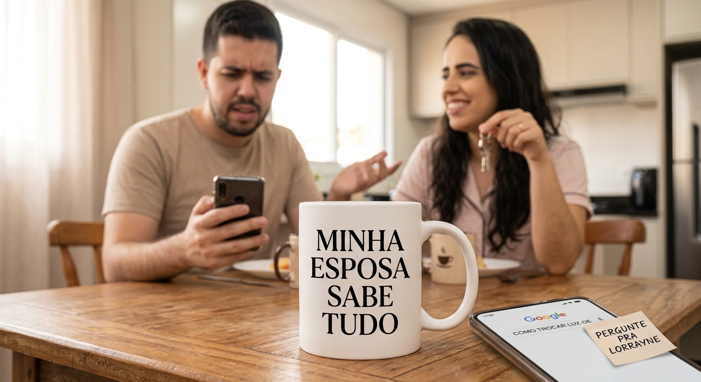 Caneca "Minha esposa sabe tudo"