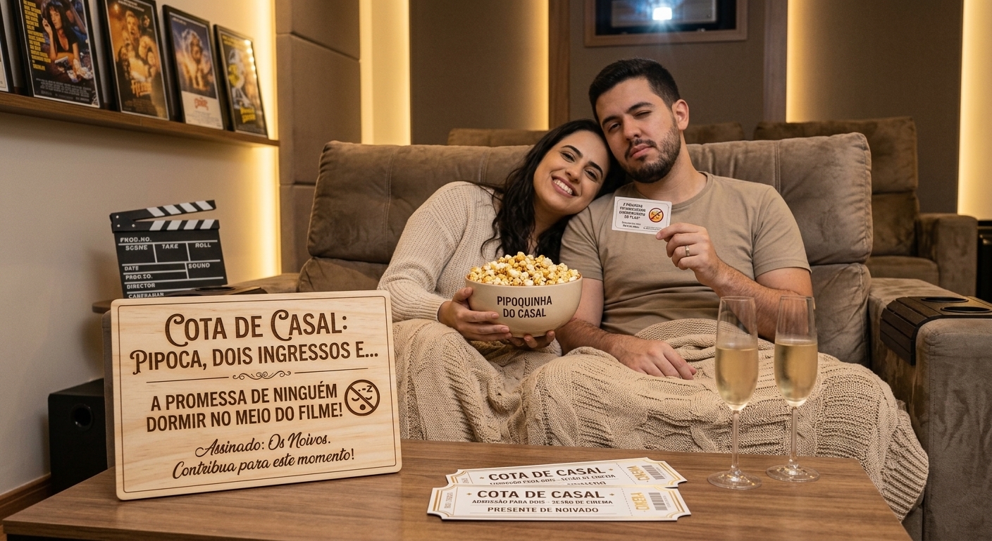 Sessão de cinema do casal